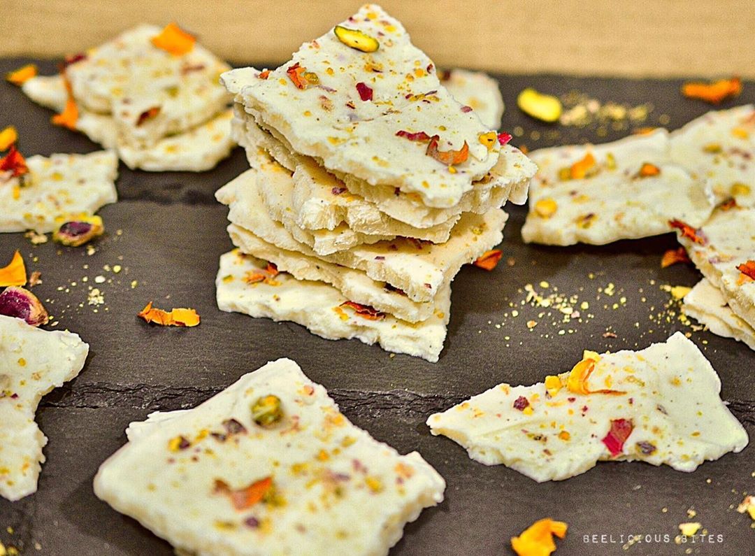 It's Time for Frozen Cardamom Greek Yoghurt Bark with Rose and Pistachio